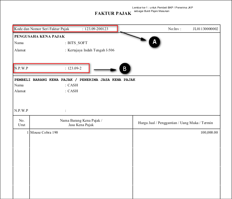 Format Kosong Npwp Pajak : Jenis Dan Contoh Faktur Pajak: Ada Faktur ...